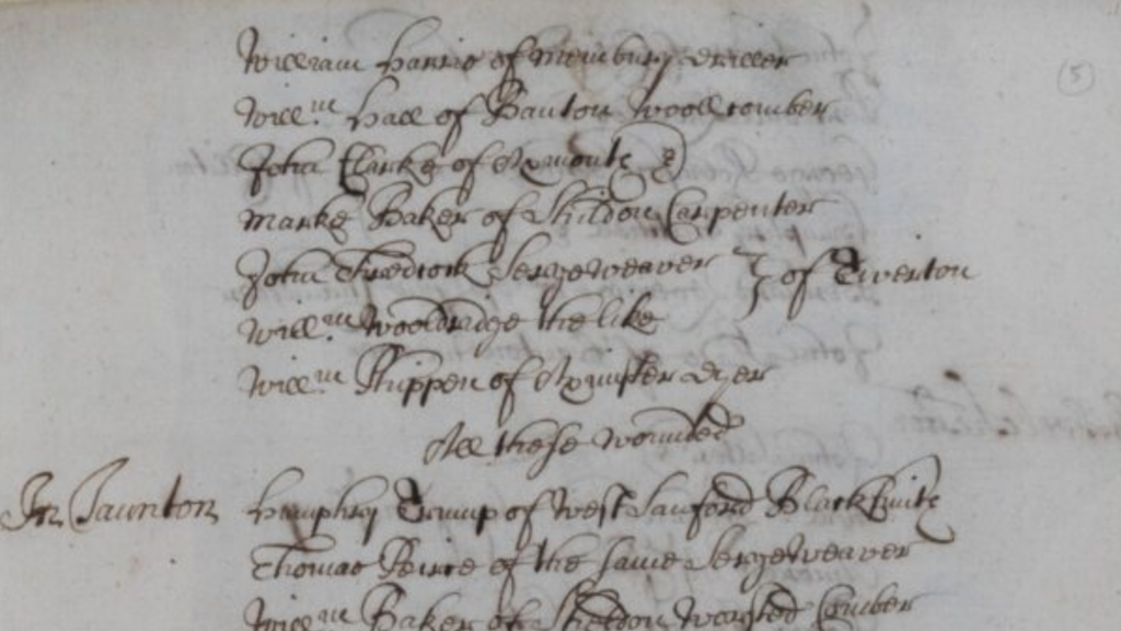 Thumbnail of 17th century text on Monmouth's rebellion, for Archives Centre's 50 stories series