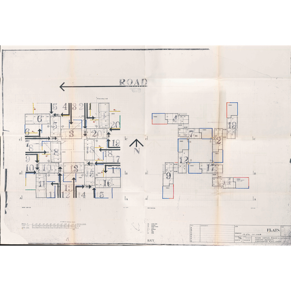 A plan of the Sheppard Flats at Churchill College