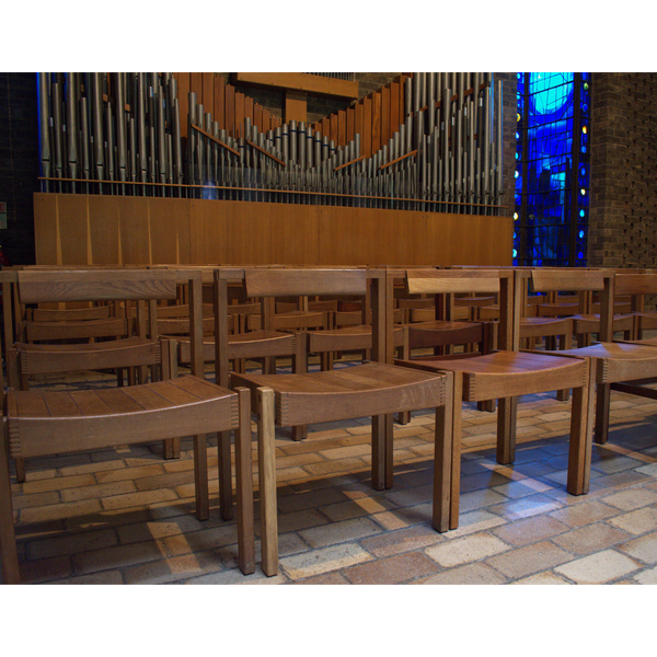 Coventry chairs in the Chapel at Churchill College