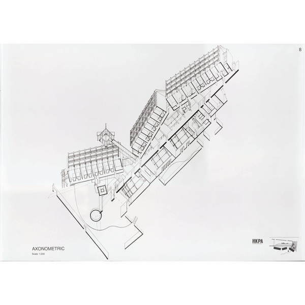 An architectural drawing by HKPA of a proposed building at Churchill College