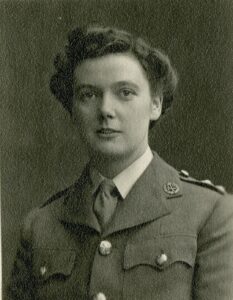 Black and white portrait photo of Lettice Marston in uniform