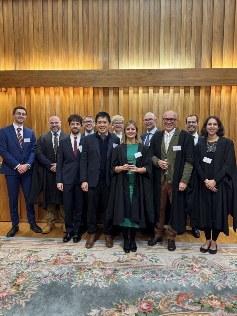 James Greenhalgh with Fellows at Churchill College