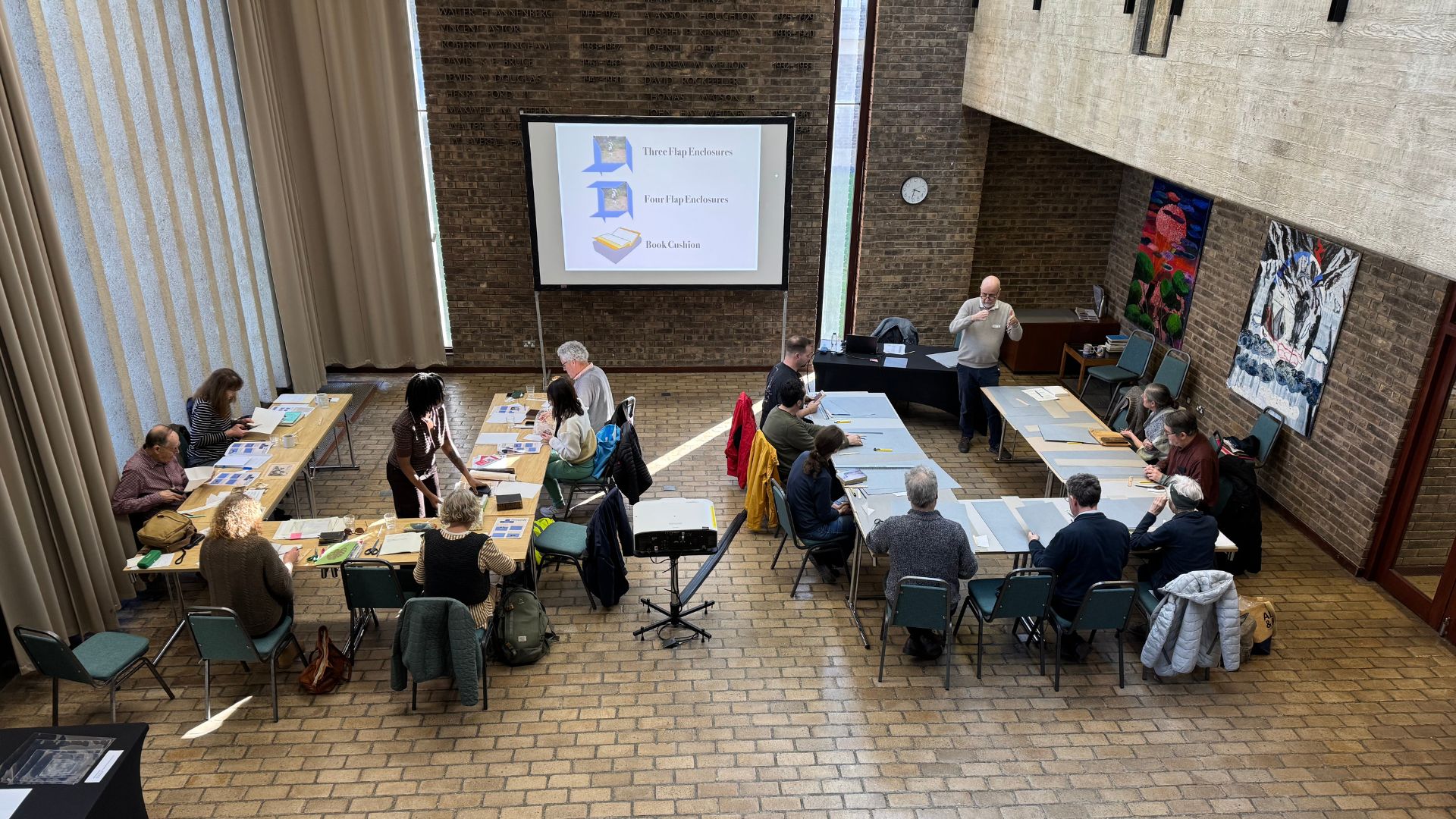 Workshop in the Jock Colville Hall at Churchill Archives Centre