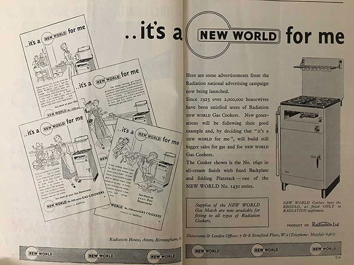 Advertisement for gas appliances in Gas World