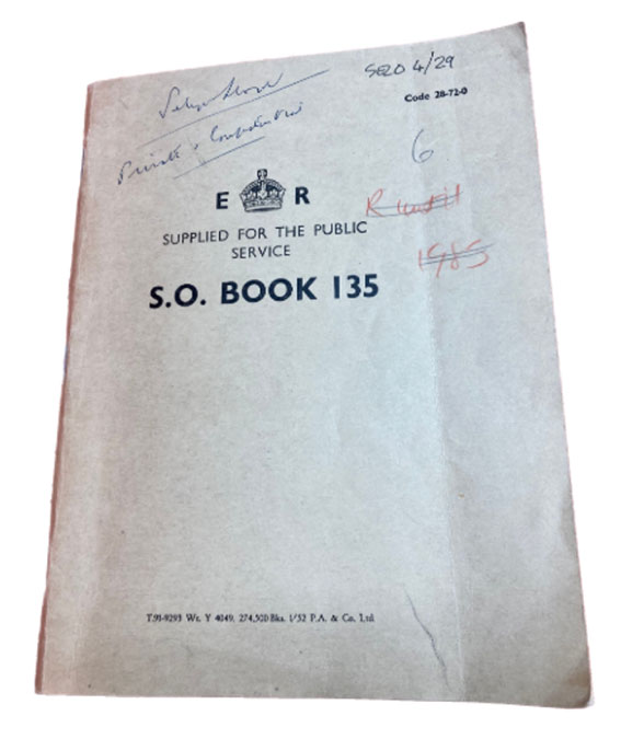The front cover of a confidential diary.