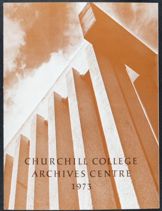 A programme for the Opening of Churchill Archives Centre on 26 July 1973. ROSK 18/7