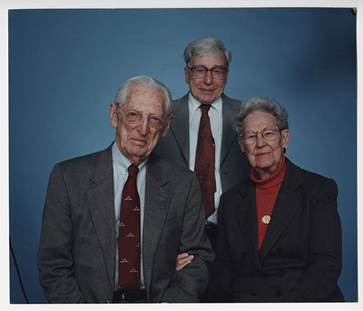 Robert Edwards with Howard and Georgeanna Jones (pioneers of IVF in the United States), November 2000, EDWS 18/4/55.